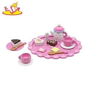 High Quality Pretend Play Simulation Wooden Afternoon Tea Toys For Kids W10D694